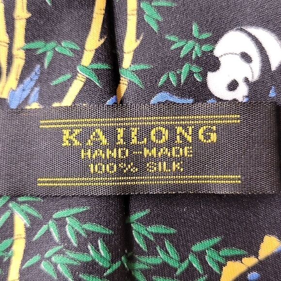 Kailong. Men's Unique Tie. Hand-made. 100% Silk. OSFA. EUC - Picture 3 of 5